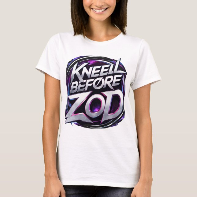 Kneel Antes De Zod - Comando Negrito T-Shirt (Frente)