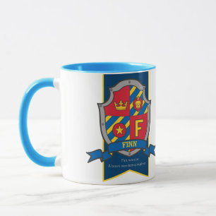 Knight a caneca conhecida azul vermelha do Finn F