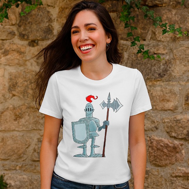 Knight In Armour Medieval Womens T-Shirt (Criador carregado)
