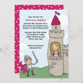 Knight Salva Convites Princesas: Brunette/Blonde