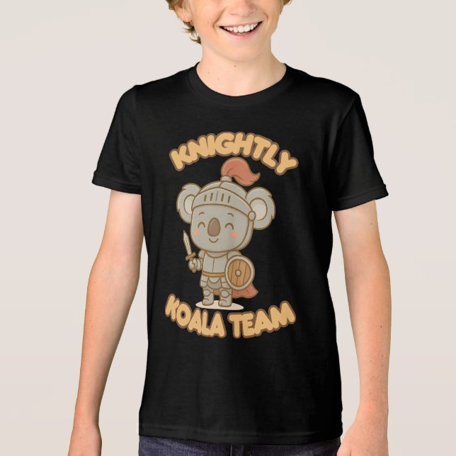 Knightly Koala Team T-Shirt - Kawaii Fantasy Cute (Frente)