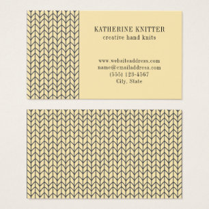 KNIT CREAM PRETO 3,5x2 Cartão de visita II