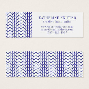 KNIT Mini Cartão de visita II de LINHA AZUL