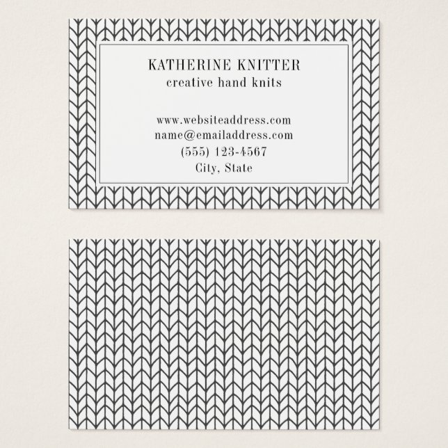 KNIT Oceana Cartão de visita (Frente & Verso)