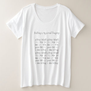 KNITTING É MEU SEGUNDO IDIOMA E T-Shirt Tamanho
