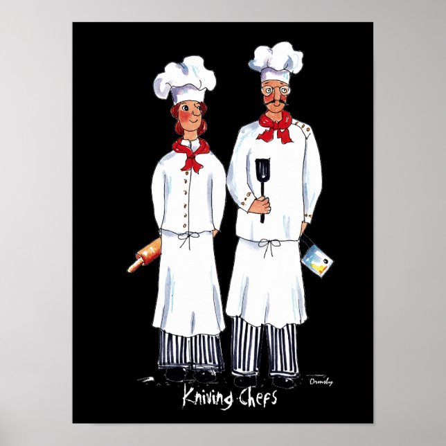 Kniving Chefs - poster (Frente)