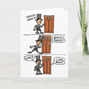 Knock Cartoon Luke Pilgrim Cartão de Ação de Graça