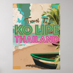 Ko Lipe Thailand Vintage Poster