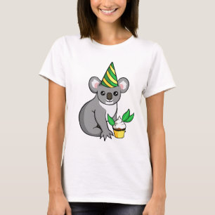 Koala bonito da festa de aniversário com camisa do