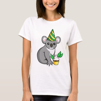 Koala bonito da festa de aniversário com camisa do