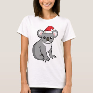 Koala bonito do Natal na camisa do desenho do