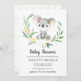 Koala Bush Baby | Convites para chuveiro de bebês