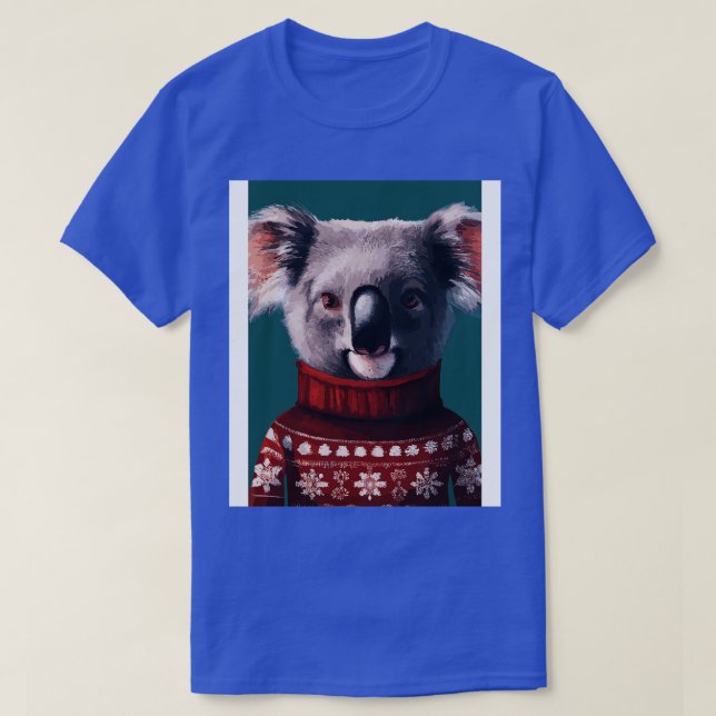 Koala em um pullover de Natal 1 (Frente do Design)