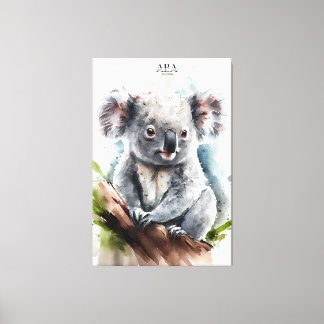 Koala - Impressão de Tela Estendido por Mola Aquar