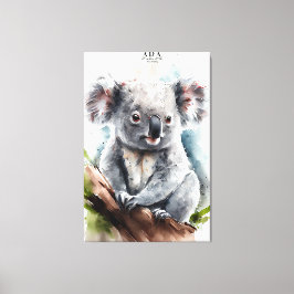 Koala - Impressão de Tela Estendido por Mola Aquar