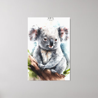Koala - Impressão de Tela Estendido por Mola Aquar