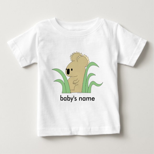 koala infantil no t-shirt do eucalipto (Frente)