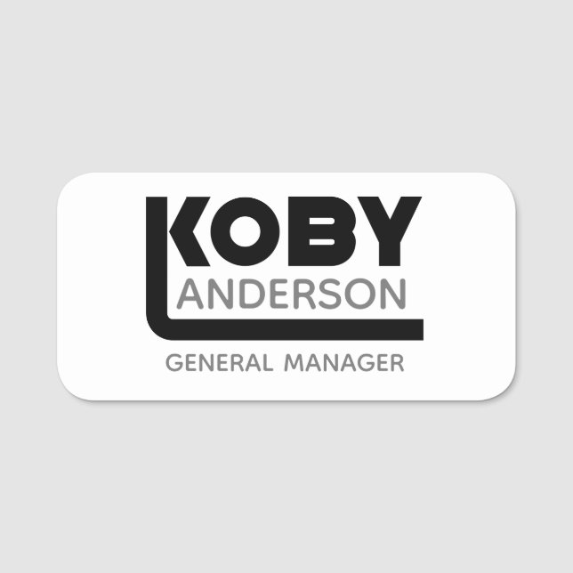 Koby Nome de etiqueta (Frente)