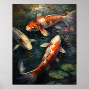 Koi Fish Pond Art Impressão