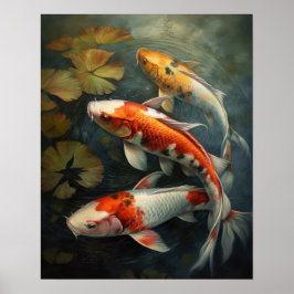 Koi Fish Pond Art Impressão