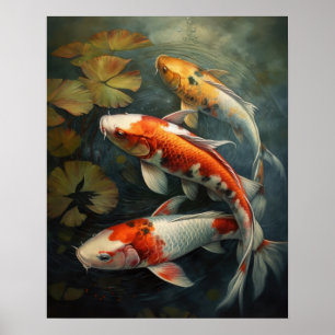 Koi Fish Pond Art Impressão