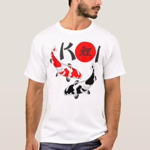 KOI - Nishikigoi Bekko - Camiseta 1 - preto vermel