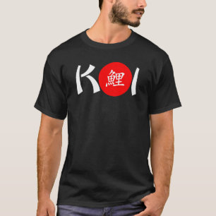 KOI - T-shirt japonês da caligrafia 3 de