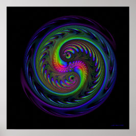 Koi Yin Yang Fractal Impressão