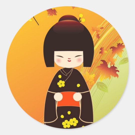Kokeshi doll sticker adesivo