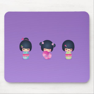 kokeshi três Mousepad