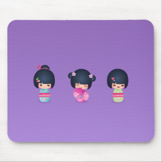 kokeshi três Mousepad