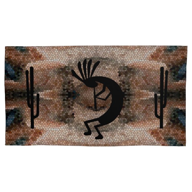 Kokopelli Southwest Desert Mosaico King Earthtone (Frente)