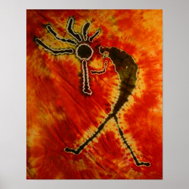 Kokopelli Tie Dye Poster (Frente)