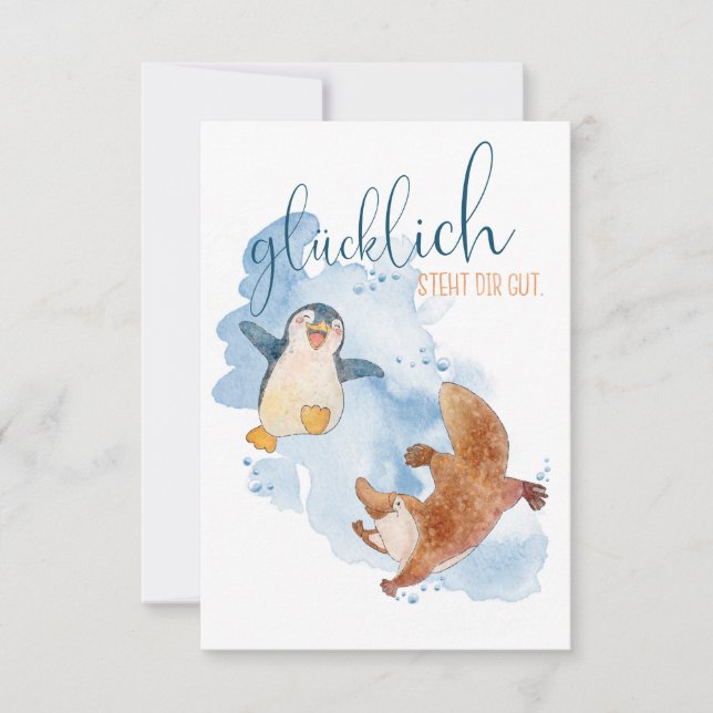 Komplimentkarte glücklich steht dir gut (Frente)