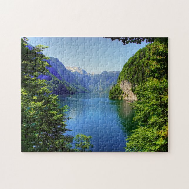 Königssee Baviera Alemanha. Quebra-cabeça (Horizontal)