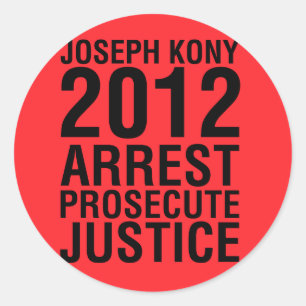Kony2012 Detenção de adesivo redondo do processo j