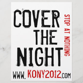 Kony 2012 Flyers Cobrir a Noite
