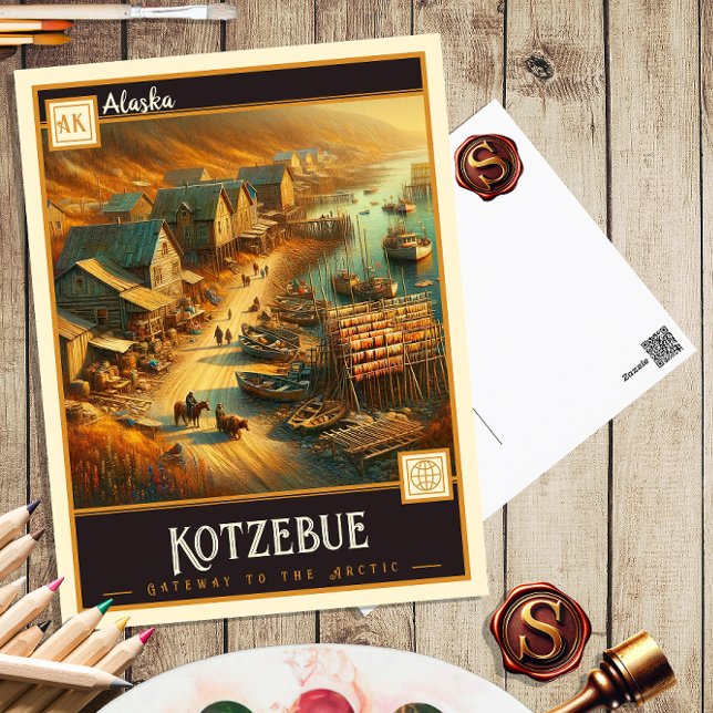 Kotzebue, Alasca | Cartão postal Vintage (Criador carregado)