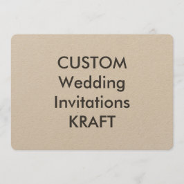 KRAFT 100lb 7" x 5" Convites de casamento
