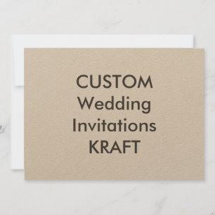 KRAFT 7,5" x Convites De Casamento De 5,5"