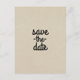 Kraft Brown Chic Rústico Convite de Casamento Save