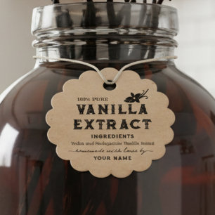 Kraft Homemade Vanilla Extract etiqueta redonda