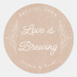 Kraft Paper Love está criando o adesivo de café