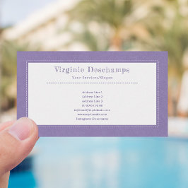 Kraft roxo e Cartão de visita minimalista russo