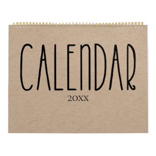 Kraft Russo Moderno com Calendário Negro