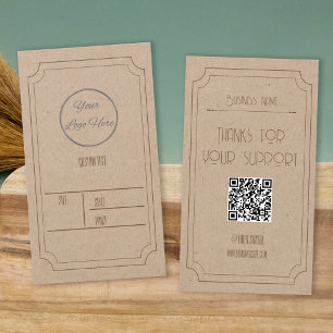 Kraft vintage com etiqueta de preço do produto de 