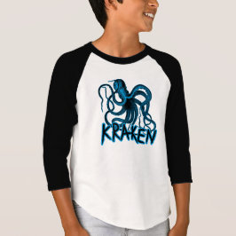 Kraken - Monstro de polvo de Viking numa camiseta
