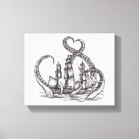 Kraken Wall Art | Arte Kraken | Impressão de tela