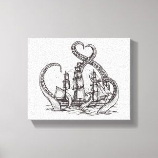 Kraken Wall Art | Arte Kraken | Impressão de tela