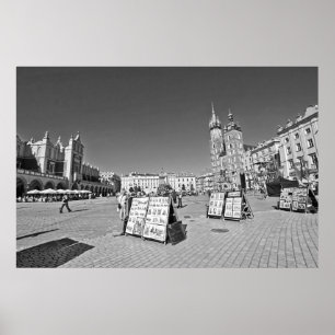 Krakow, mercado principal, Polônia, poster da